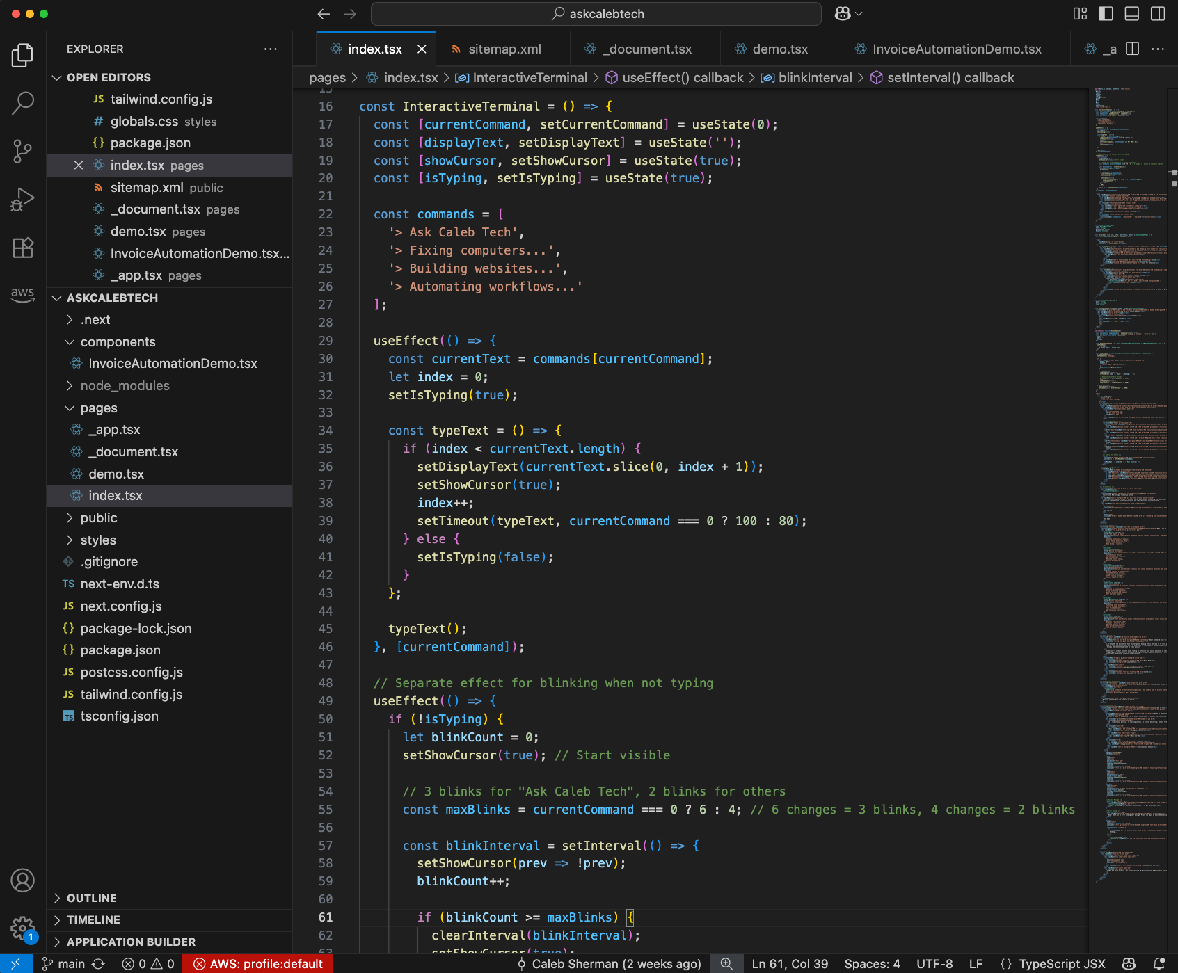 Ask Caleb Tech Website screenshot 1